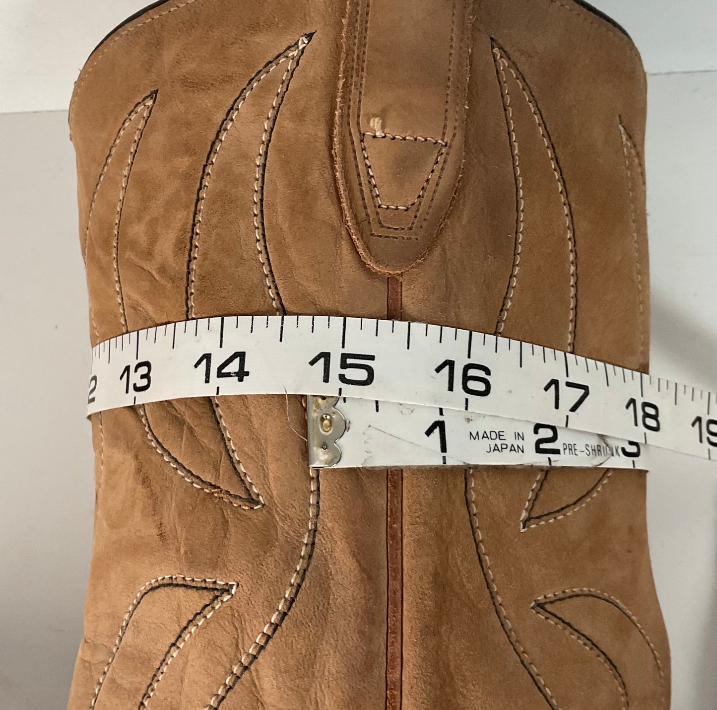Vintage 1960s Rough Out Suede Cowboy Boots 10 D USA Made