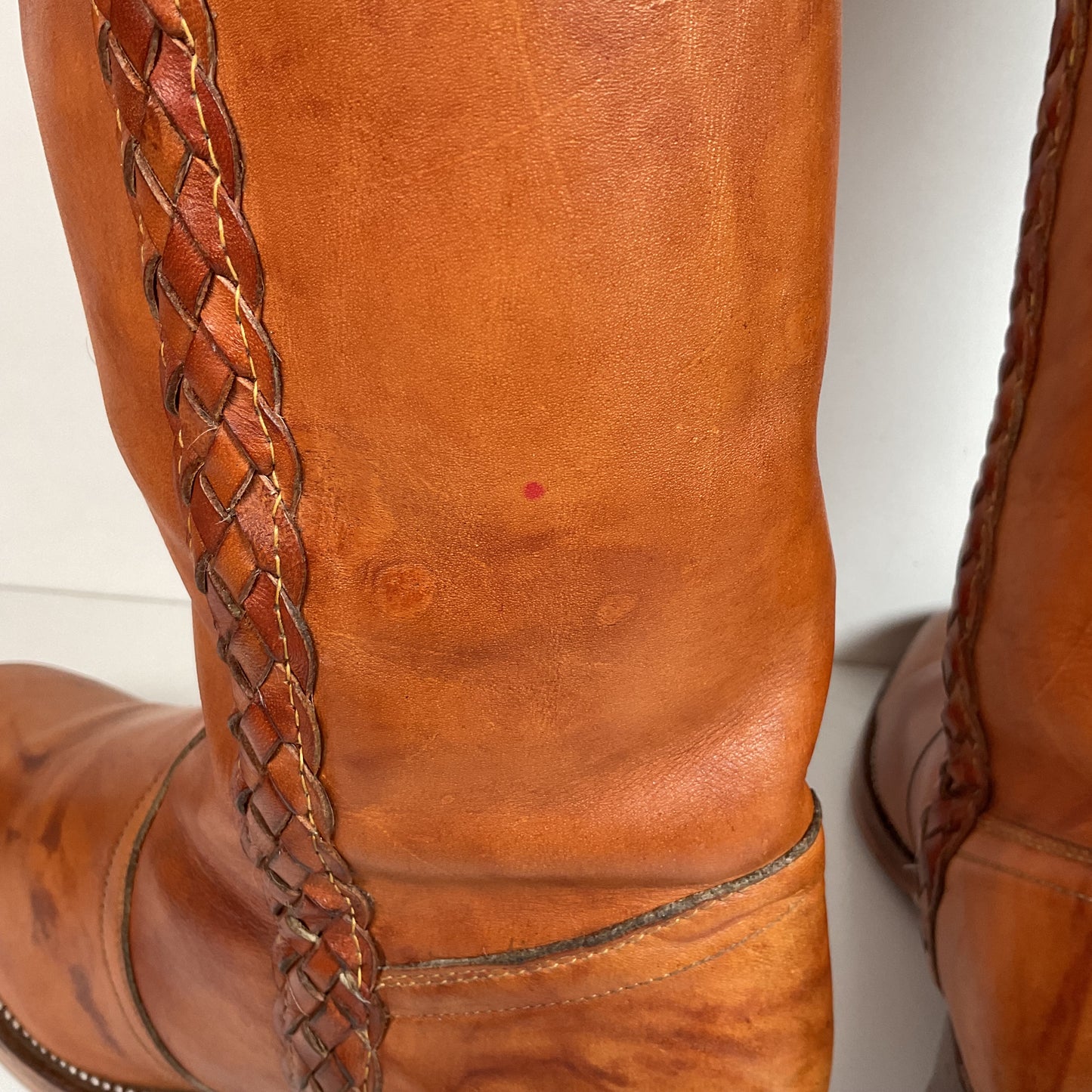 Vintage Dingo Acme Men’s Braided Campus Boots 10 D USA Made Recraft