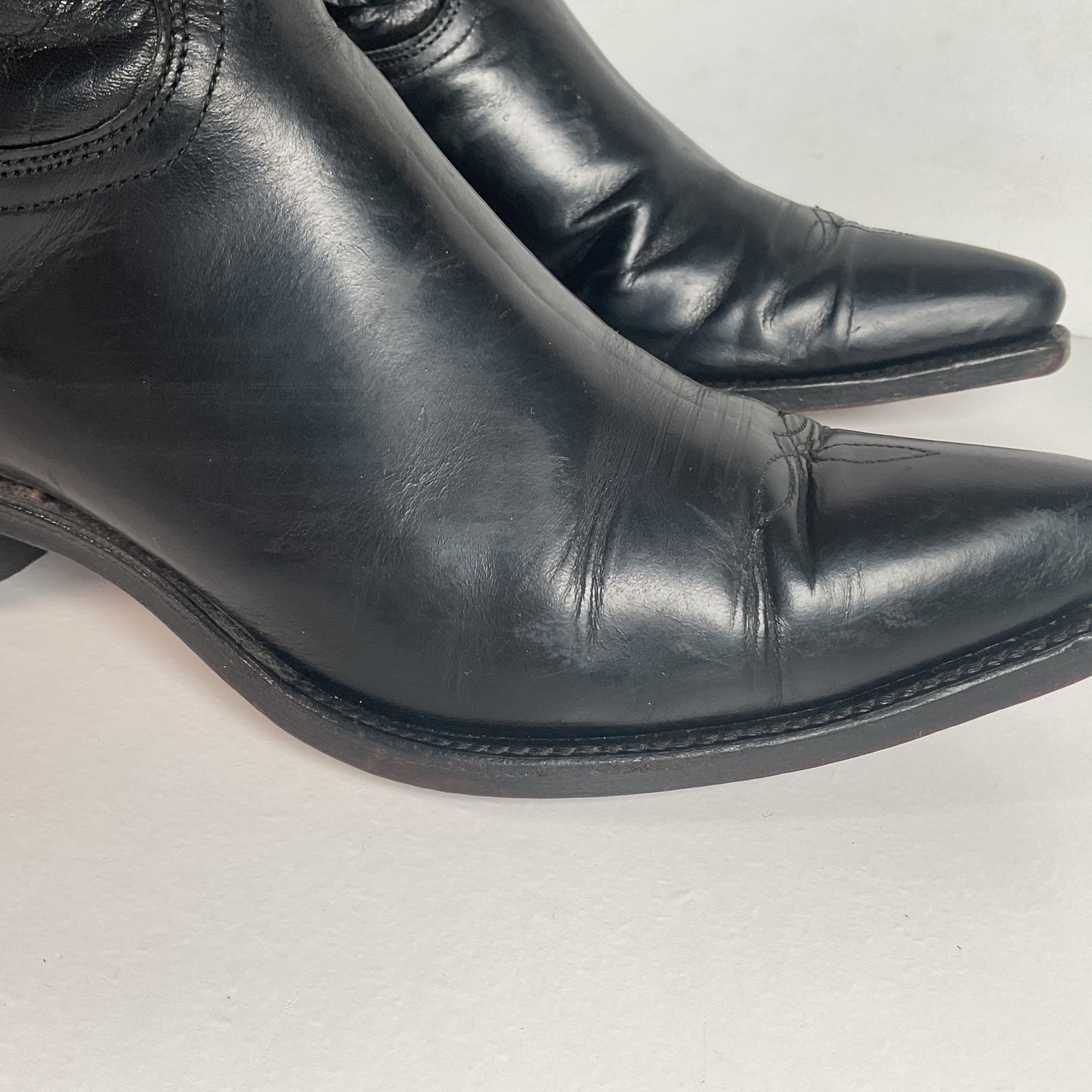 1950s Frye Authentic Cowgirl Boots 7.5 C Snip Toe