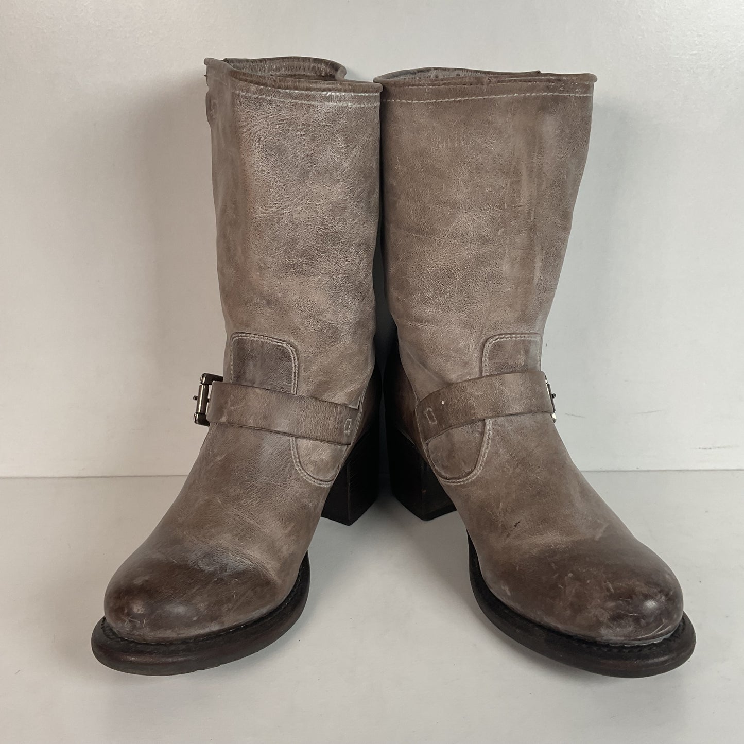 Frye Women’s Vera Slouch Boots 8 B Harness Style Retired Grey