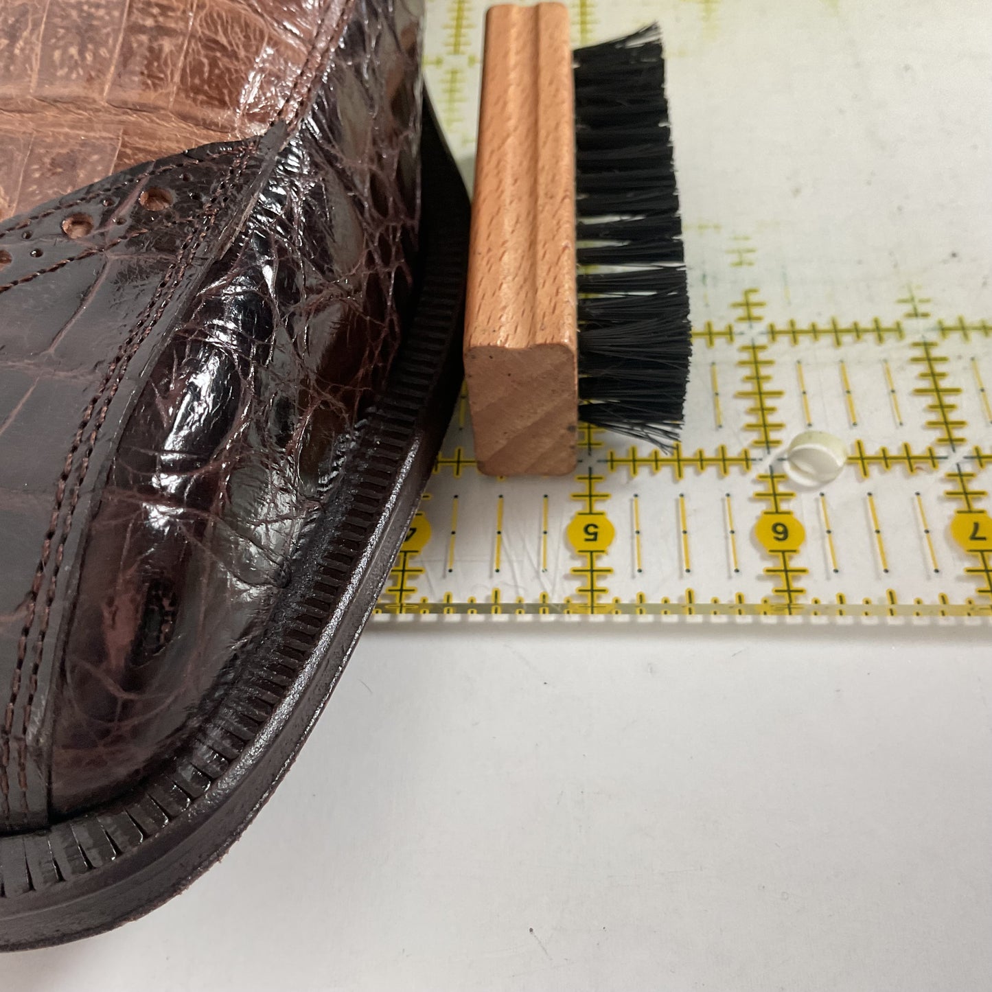 David Eden Exotic Full Caiman Crocodile Loafers 10 Belly Cut