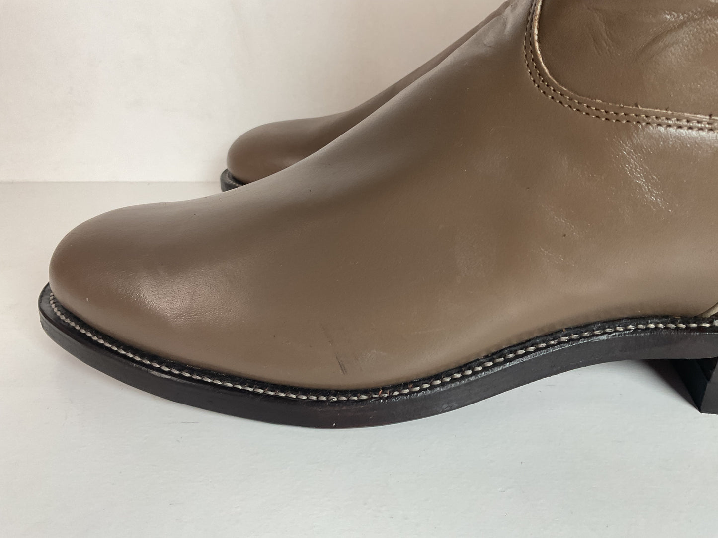 Justin Men’s Taupe Grey Roper Boots 9 D USA Made
