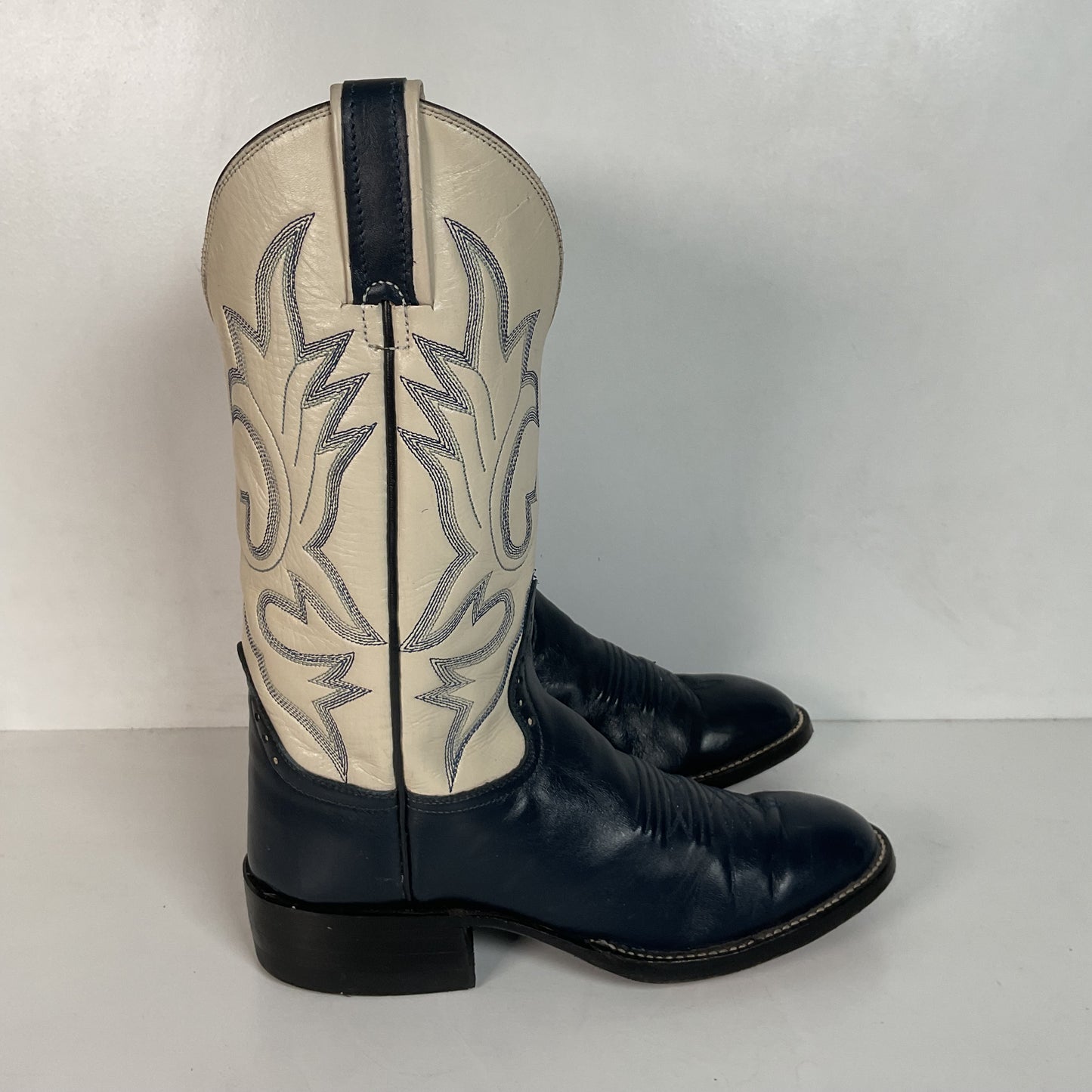 Honcho’s Navy Cowgirl Boots 6 C Custom USA Made
