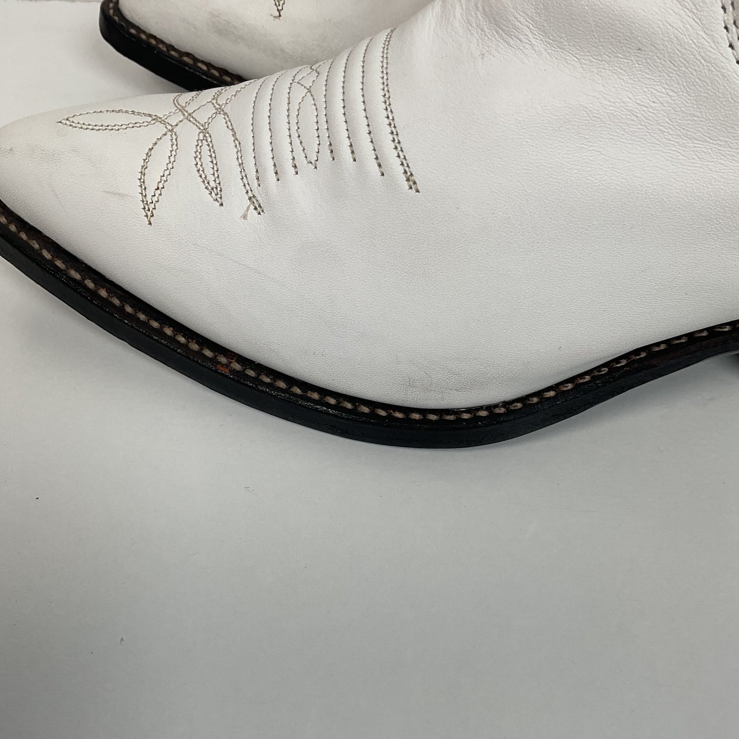 Justin Wedding White Cowgirl Boots 8 B USA Made