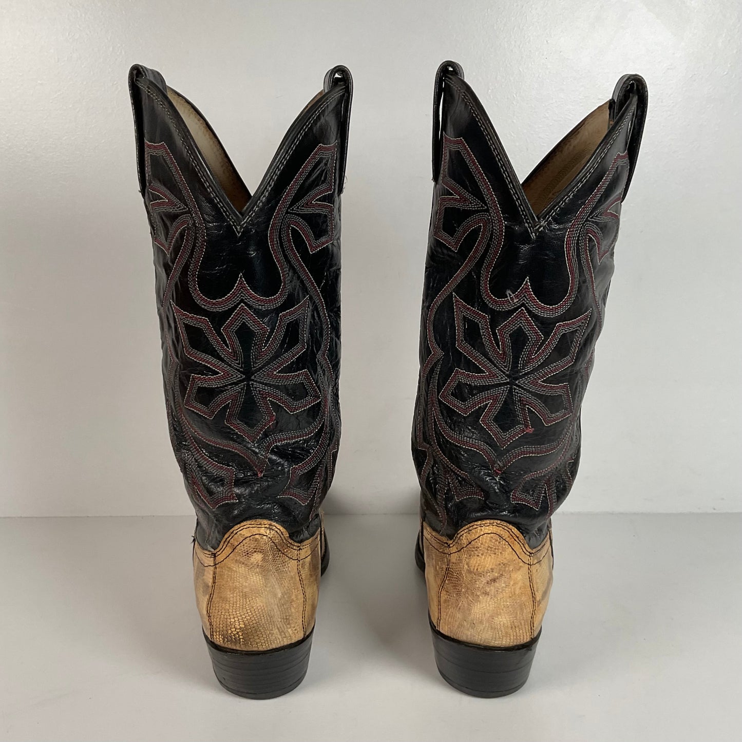 Vintage Dan Post Teju Lizard Cowbpy Boots | Natural Cut | USA Made | Men’s 7.5 D