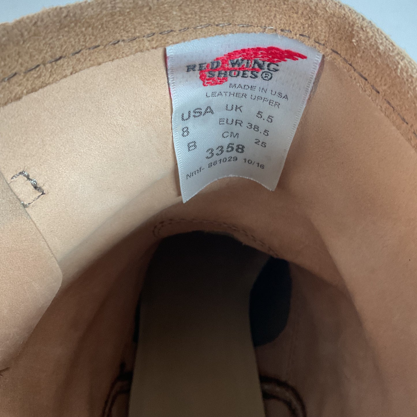 Red Wing Women’s Sand Mojave Suede Engineer Boots 8 B USA Made Style 3358