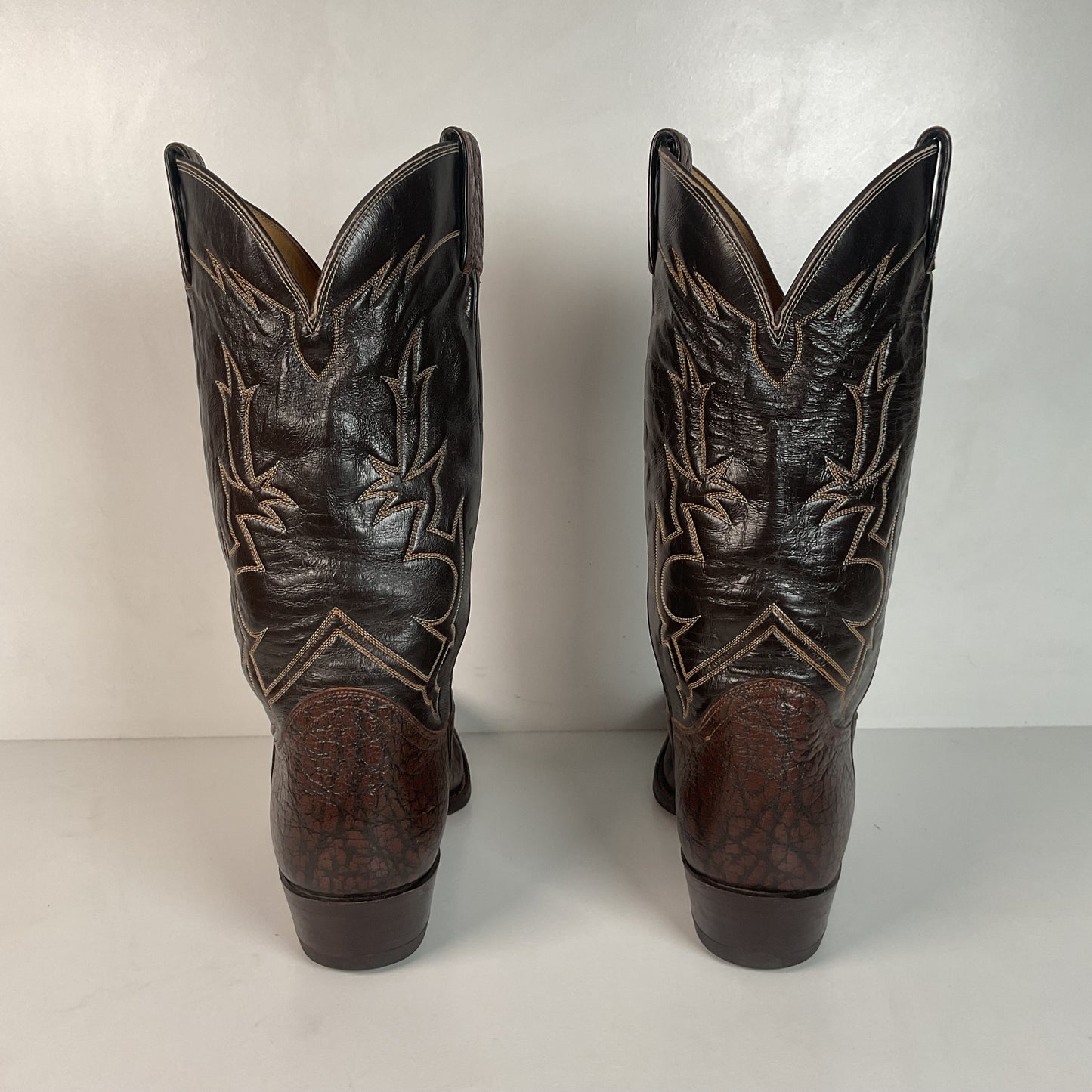 Vintage Tony Lama Exotic Caribou Cowboy Boots 9 EEE Gold Label