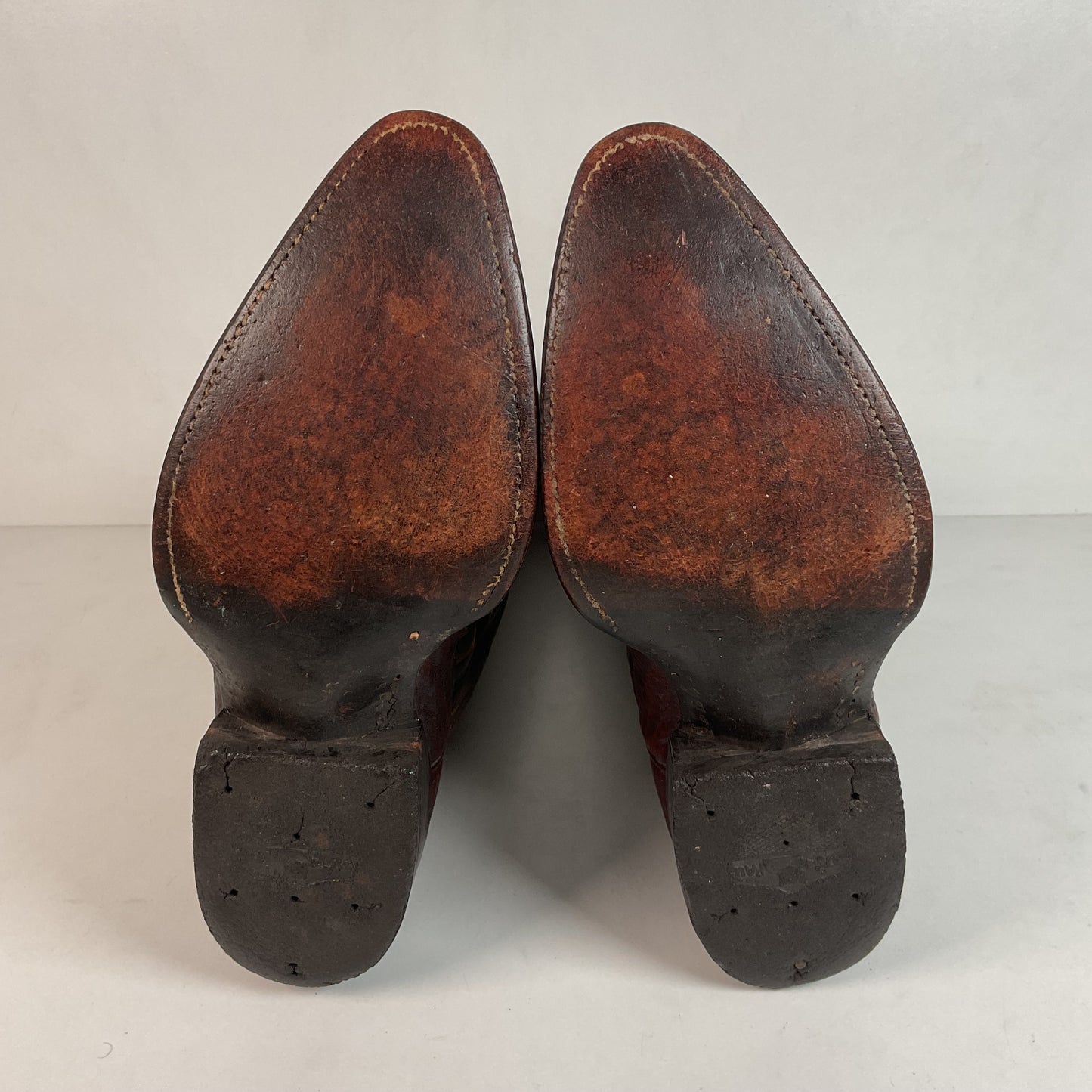 Vintage 1960s Stove Pipe Cowboy Boots 9-9.5 Exotic Shark Skin Custom Made