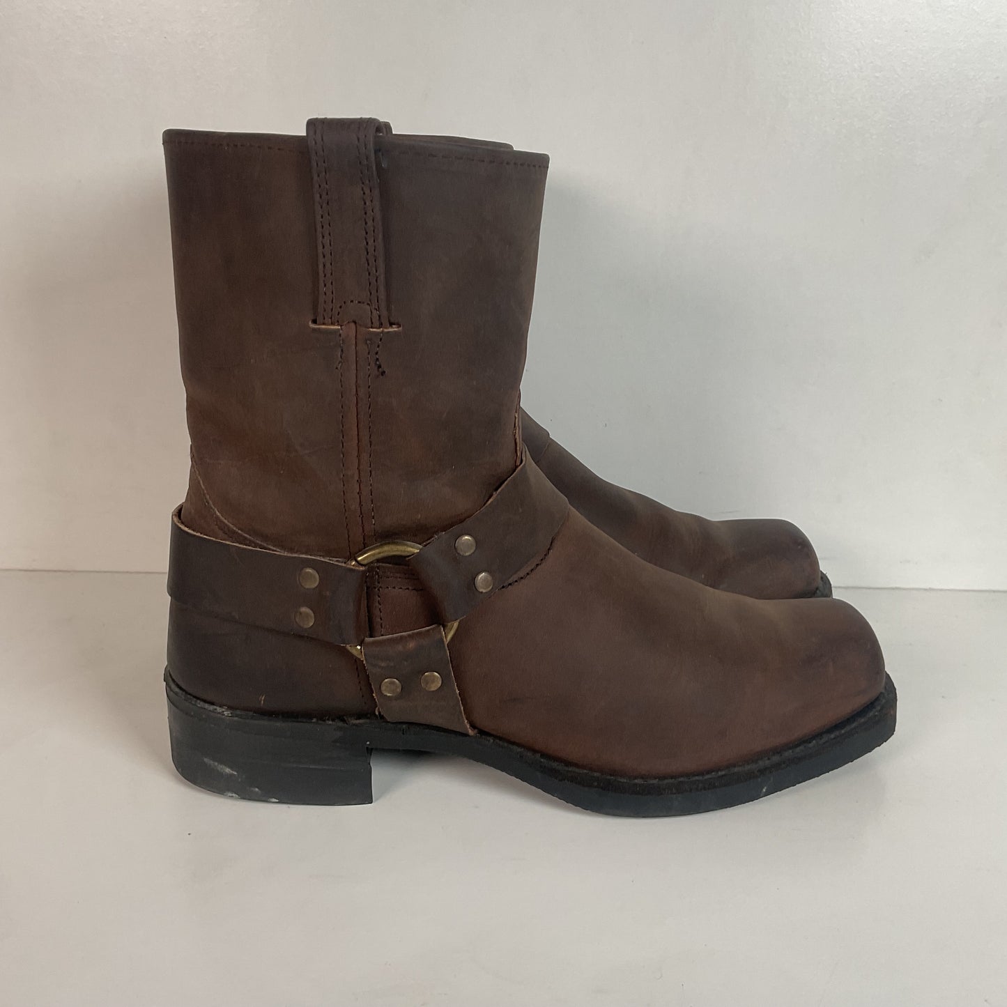 Frye Gaucho Harness Moto Boots 12 M Square Toe Style 87400 USA Made
