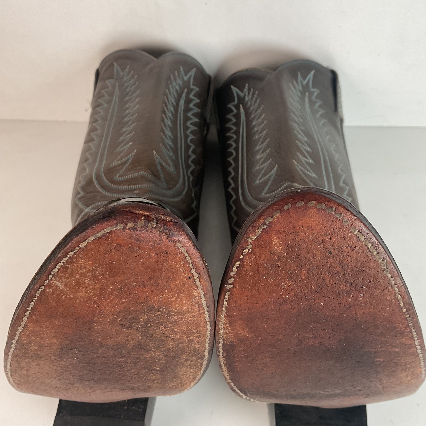 Vintage Dan Post Grey Python Cowgirl Boots 8 C USA Made
