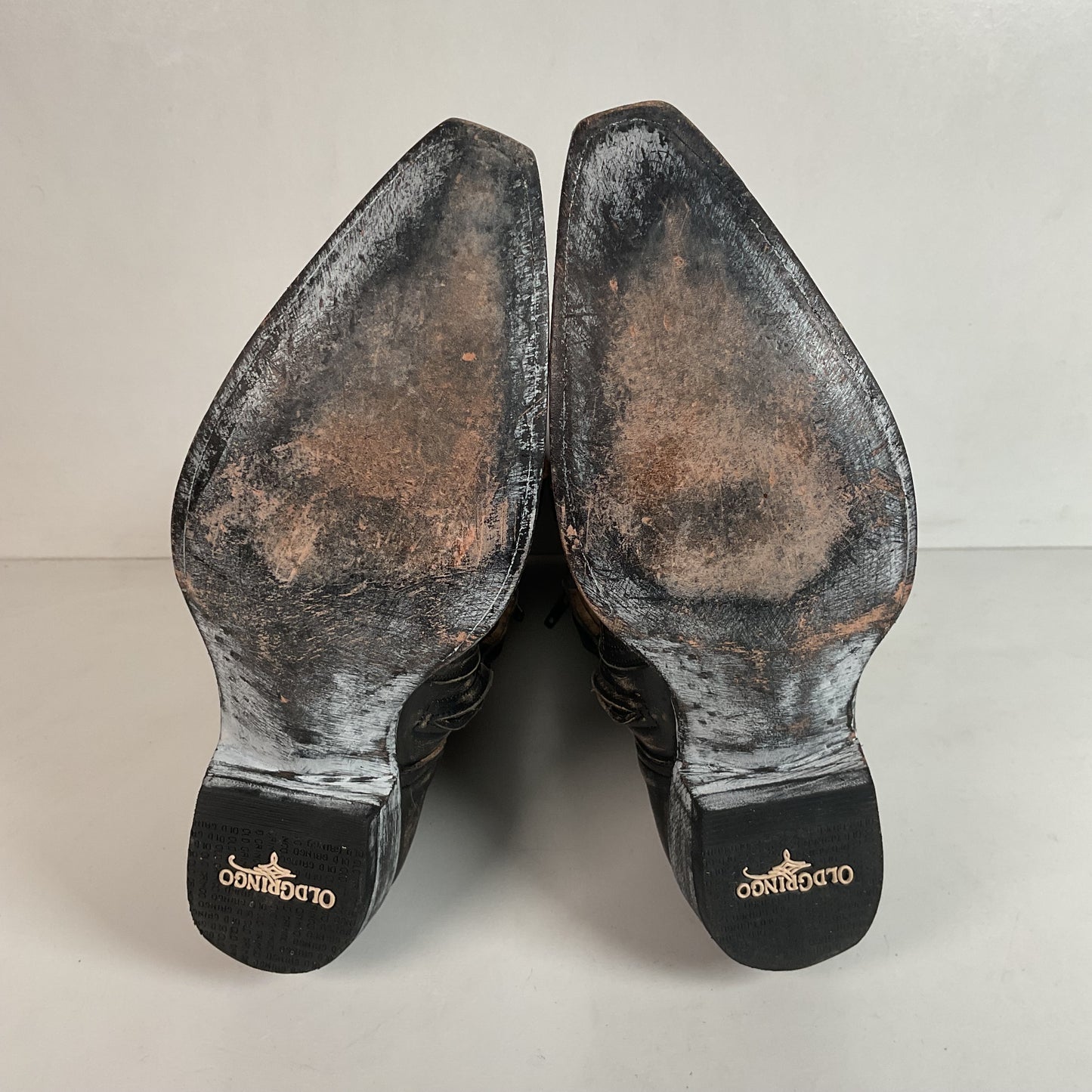 Old Gringo Western Zipper Boots 8 B Cowgirl Tooled Overlay