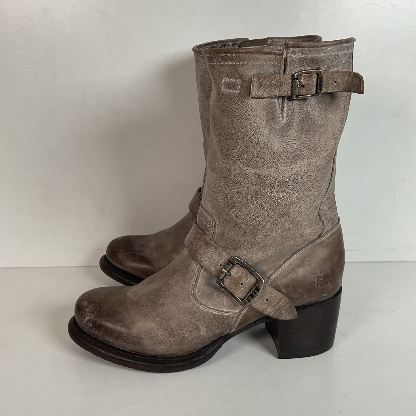 Frye Women’s Vera Slouch Boots 8 B Harness Style Retired Grey