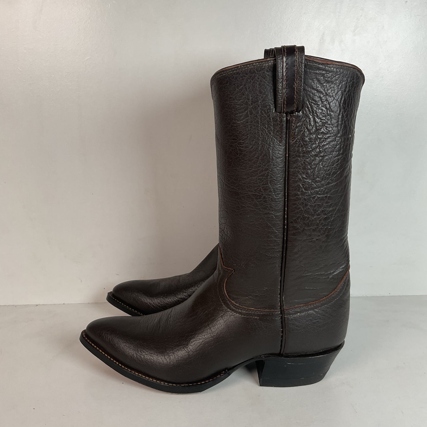 Vintage 1960s Tony Lama Water Buffalo Cowboy Boots 10 E Exotic Gold Label