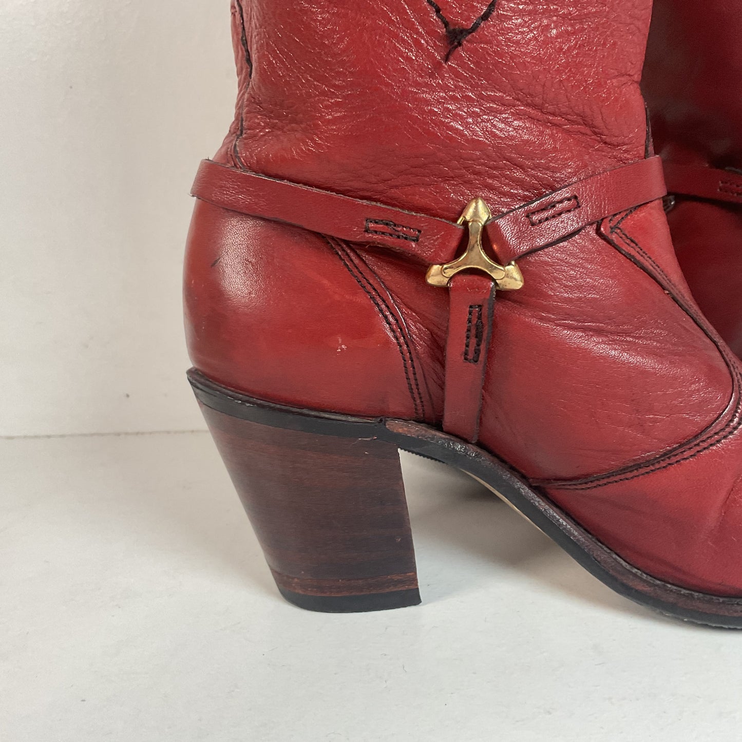 Vintage Wrangler Women’s Tall Harness Boots 7 M USA Made