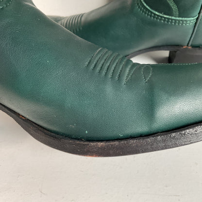 Vintage Nocona Cowgirl Boots | USA Made | Green | 7.5 B