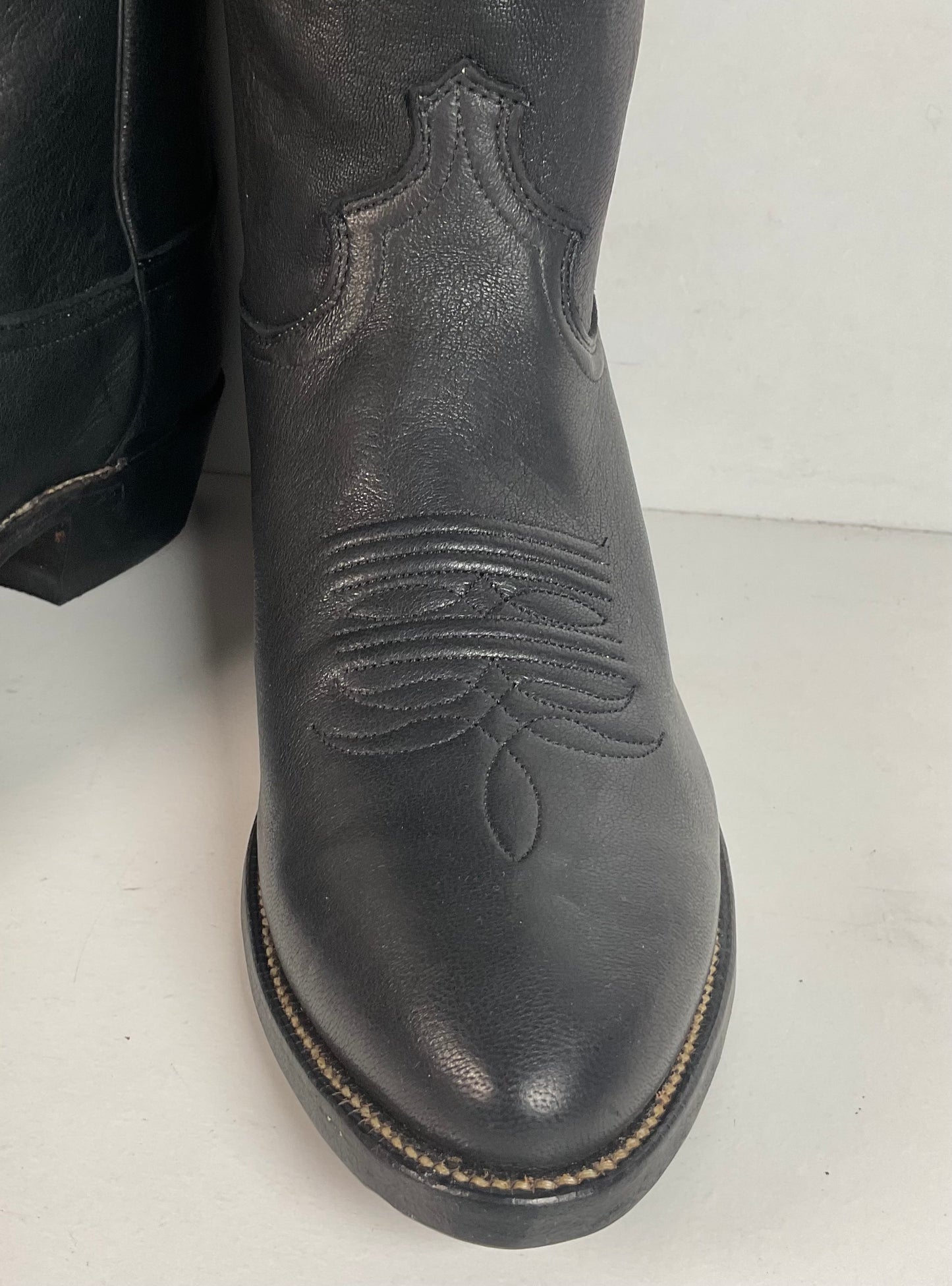 Vintage Justin European Elk Cowboy Boots | USA Made | 11 EE