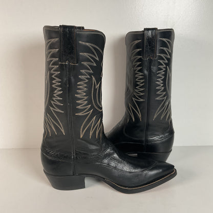 Vintage Justin Algonquin Toe Cowboy Boots | Fort Worth Label | Exotic | 1960s | Men’s 7.5
