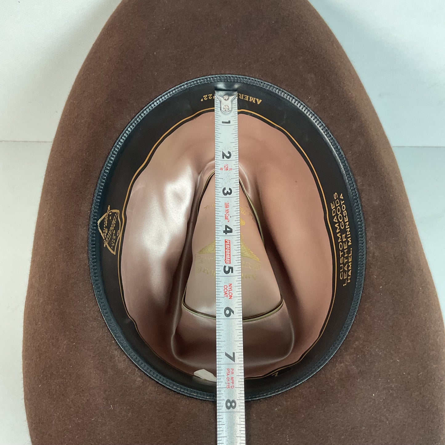 Vintage American Hat Company Cowboy Hat 7” Chocolate Brown USA Made