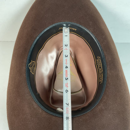 Vintage American Hat Company Cowboy Hat 7” Chocolate Brown USA Made