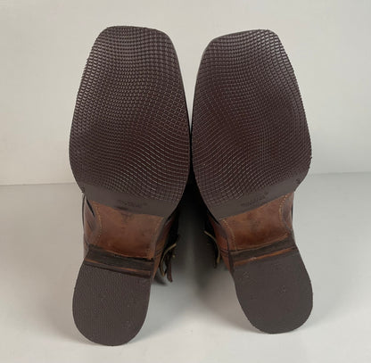 Vintage Frye Black Label | Harness Tanker Boots | Women’s 8 B