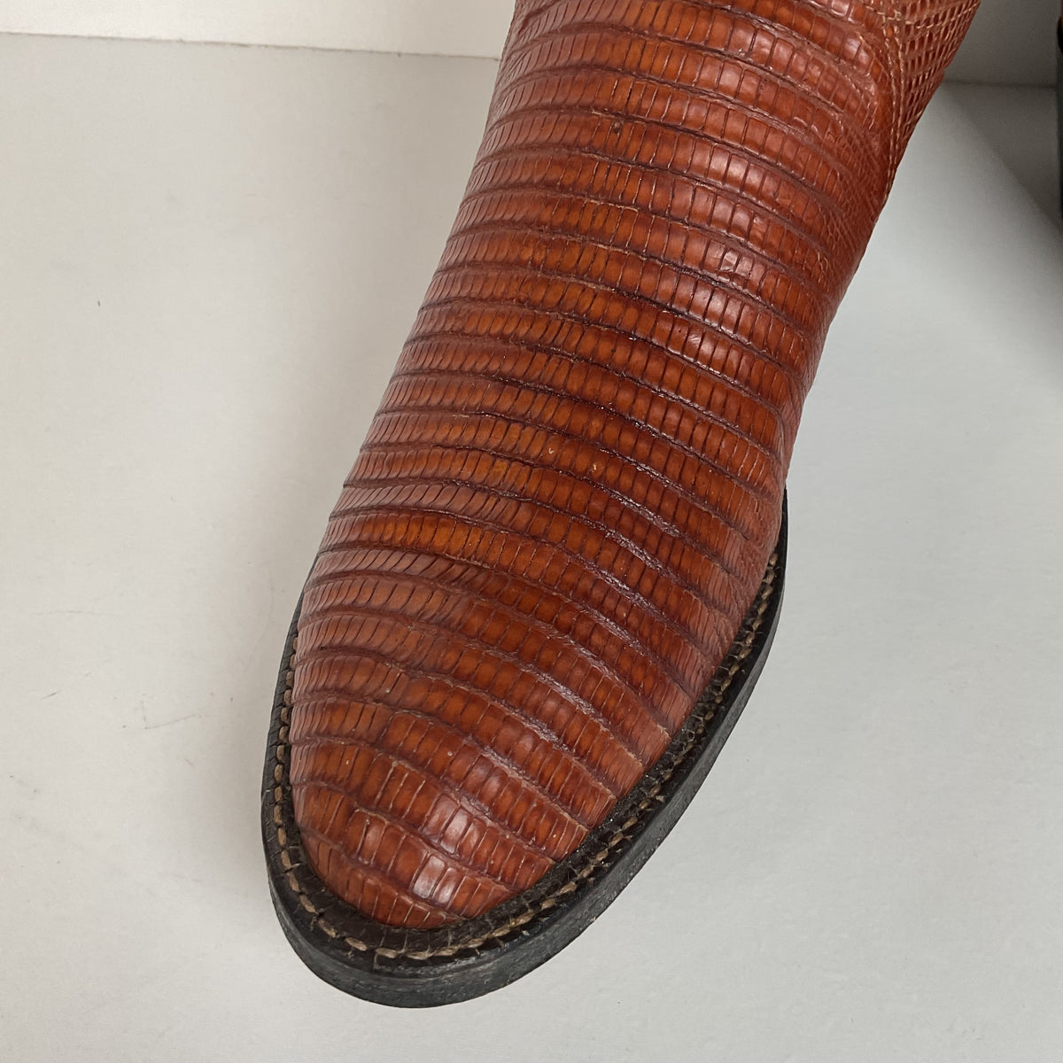 Vintage Tony Lama Teju Lizard Cowgirl Boots | Patent Leather | 6 C | Women’s 7