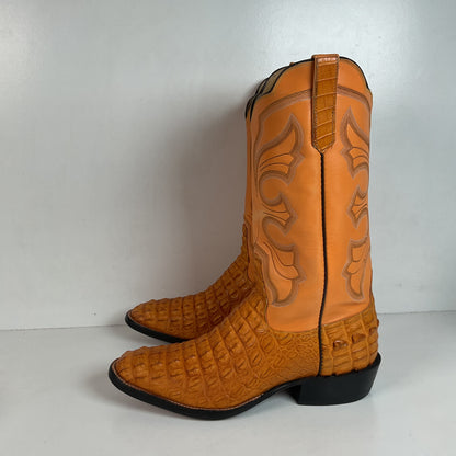 Rios Of Mercedes Hornback Caiman Cowboy Boots 10 C  Butterscotch Exotic