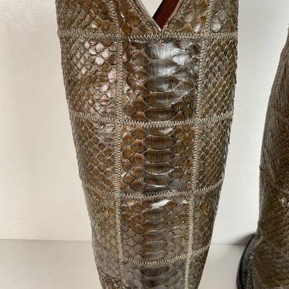 Vintage Nocona Full Python Cowgirl Boots | Snakeskin | Men’s 6 B | Women’s 7