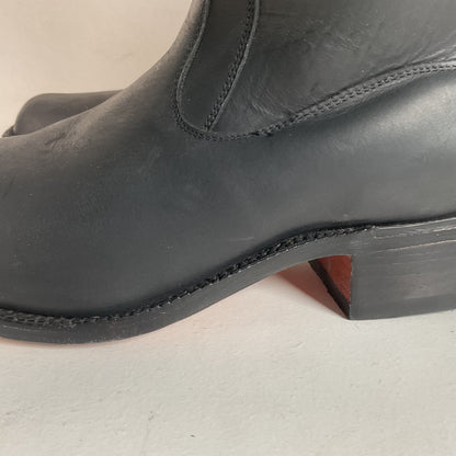 Custom Black Oiled Lace Up Boots Men’s 8 Narrow | Women’s 9 Victorian