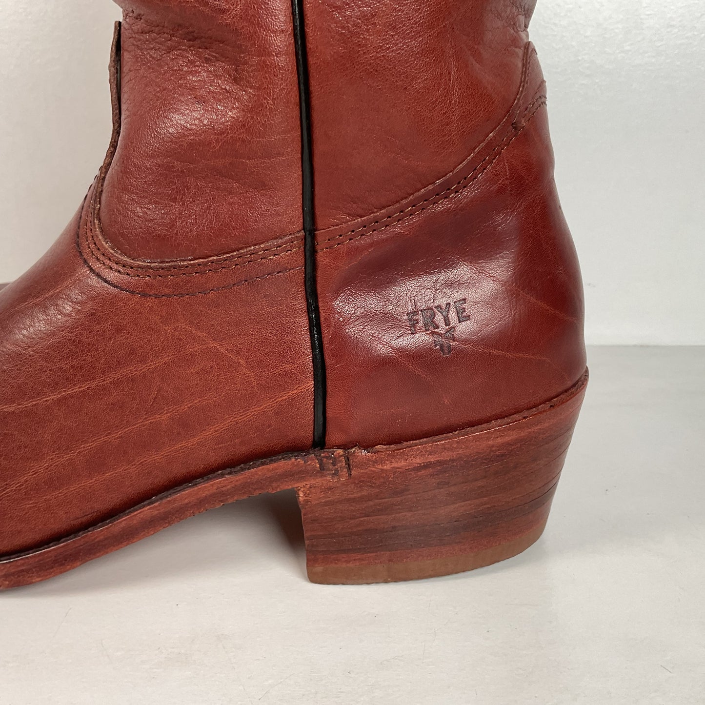 Vintage Frye Cowboy Boots | Chocolate Cow | USA Made | 1980s | Men’s 11 D
