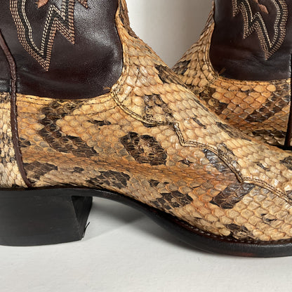 Lucchese 2000 Canebrake Rattlesnake | USA Made | Timber Snakeskin | Men’s 8 D