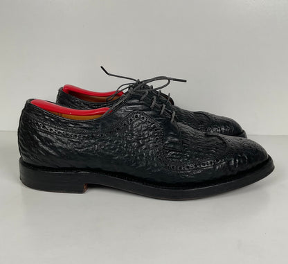 Vintage Florsheim Imperial Derby Shoes | Kenmoor | Exotic Shark | Men’s 8 C