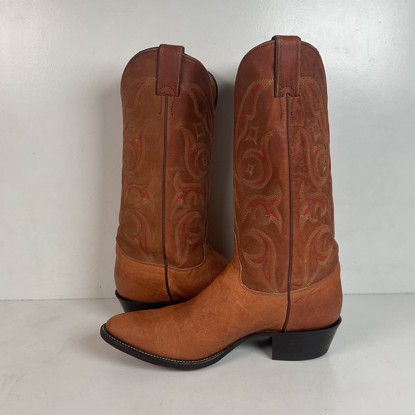 Justin Elephant Cowboy Boots 9.5 D Exotic USA Made Exotic