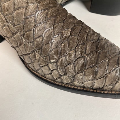 Pirarucu Fish Cowboy Boots Men’s 6.5 | Women’s 7.5 Inverted Cut Exotic Bass