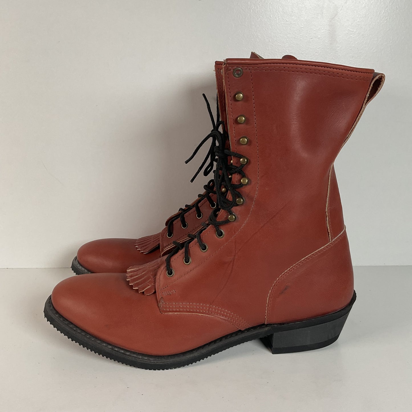 Vintage Western Packer Boots | Lace Up | USA Made | Men’s 12 D