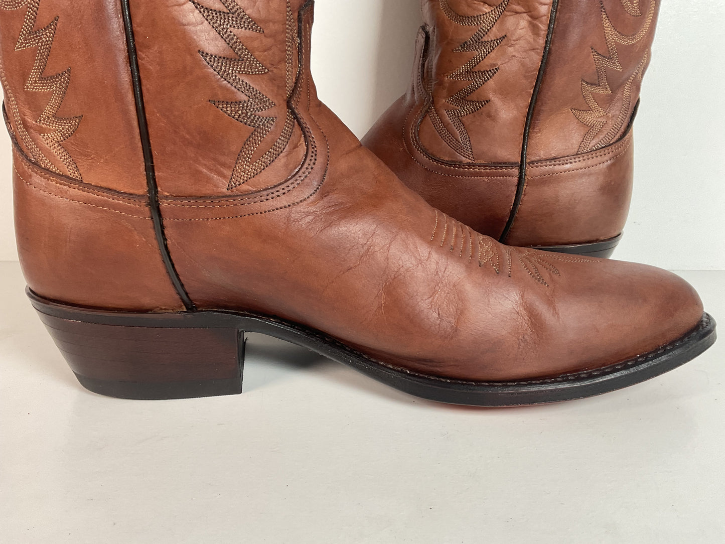 Vintage Dan Post Apache Cowboy Boots | USA Made | Distressed | Men’s 12 D