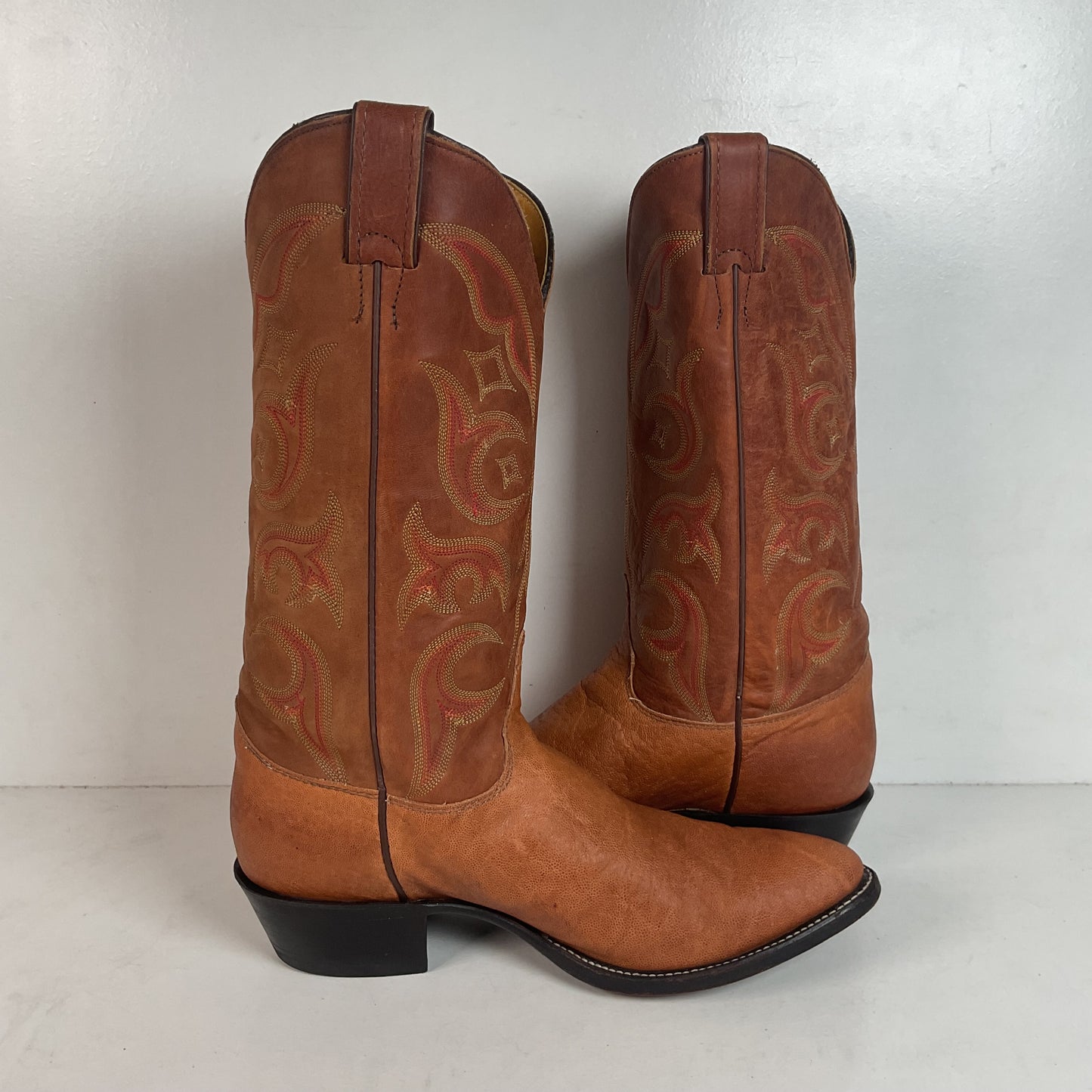 Justin Elephant Cowboy Boots 9.5 D Exotic USA Made Exotic