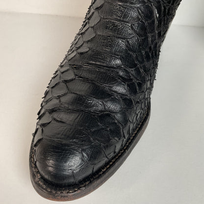 Vintage Tony Lama Boa Snakeskin Cowboy Boots | Gold Label | Men’s 9 D