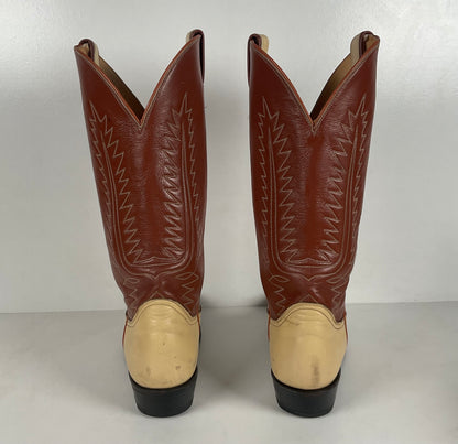 Vintage Tony Lama Urban Cowboy Boots | Lizard Wingtip | Gold Label | Men’s 9 B