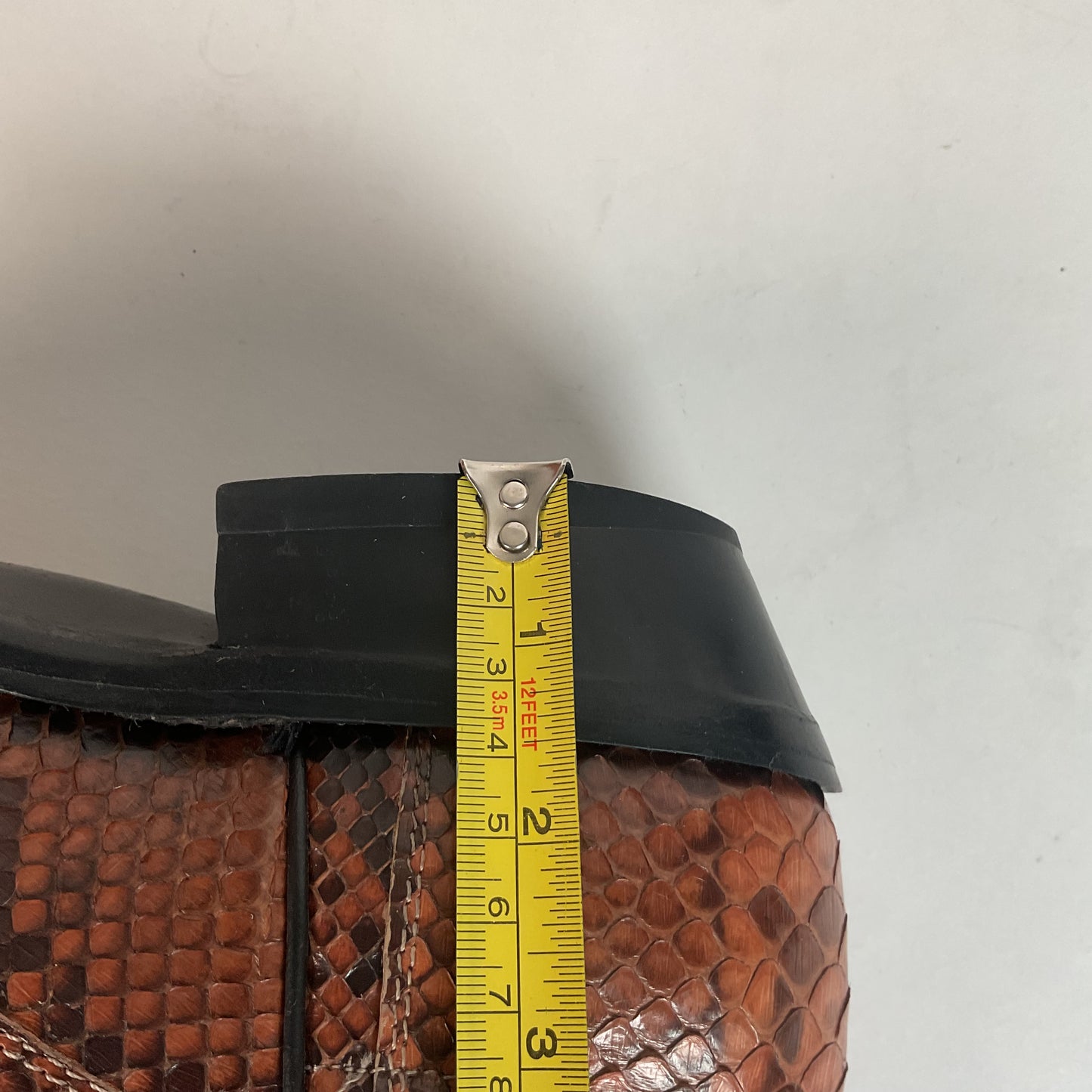 Dan Post Rust Brown Python Snakeskin Cowboy Boots 9 D Back Cut