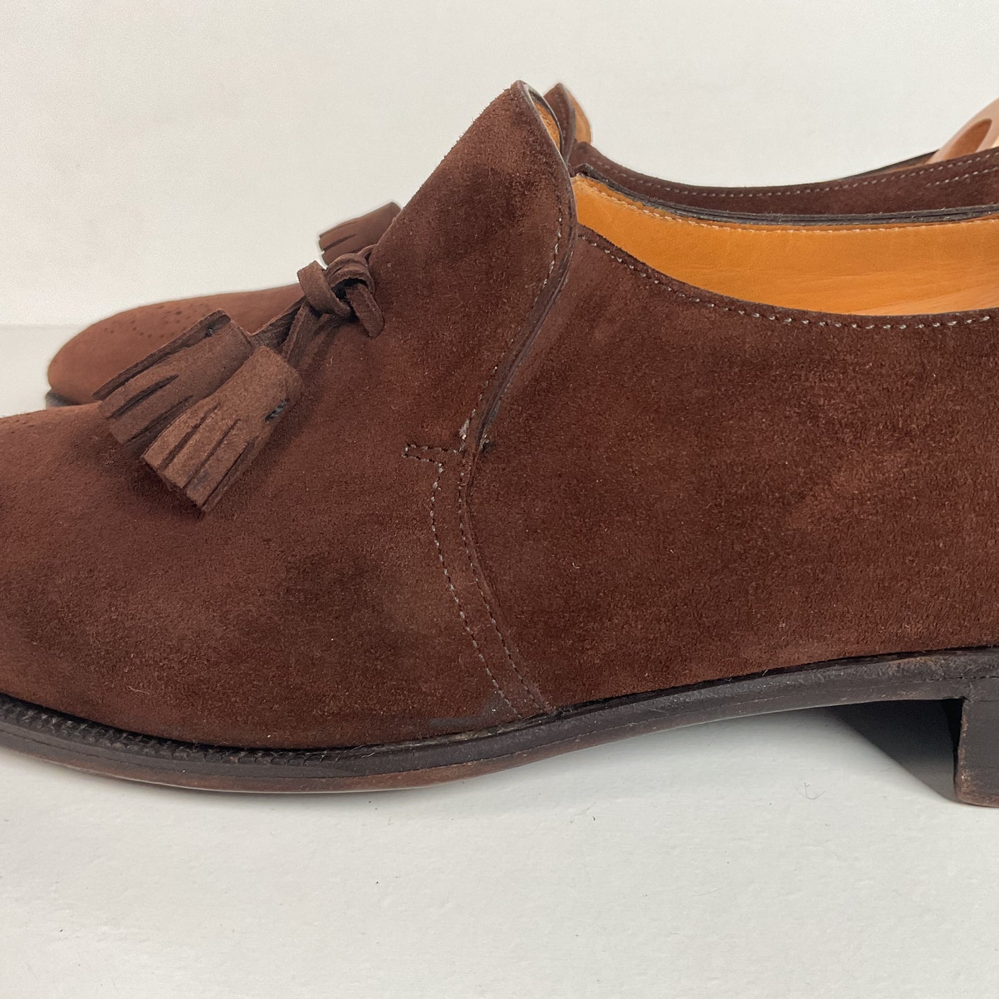 John Lobb Suede Tassel Loafers | Madison | UK 7.5 E | US 8.5 D
