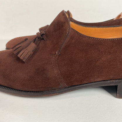 John Lobb Suede Tassel Loafers | Madison | UK 7.5 E | US 8.5 D
