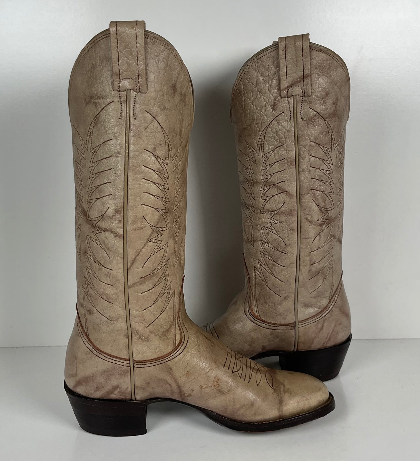 Vintage Nocona Cowgirl Boots | Marbled Grey | Men’s 6 | Women’s 7