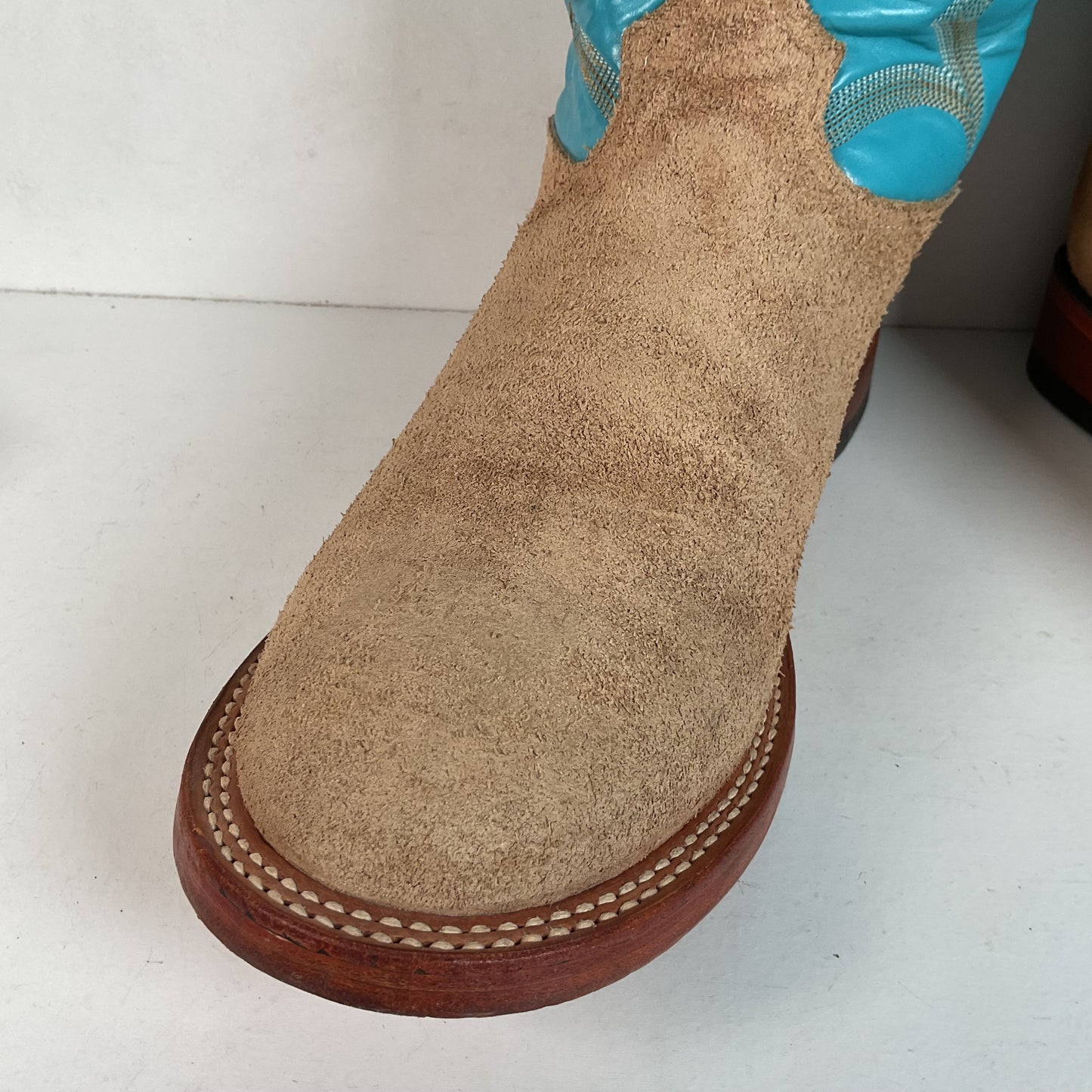 Tony Lama Rough Out Suede Cowboy Boots | USA Made | 10.5 D