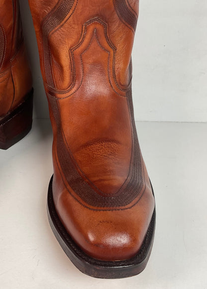Vintage Dan Post French Toe Cowboy Boots | 1970s | 10.5 D