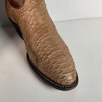Tony Lama Snakeskin Cowboy Boots | Gold Label | Men’s 7.5 C | Women’s 8.5