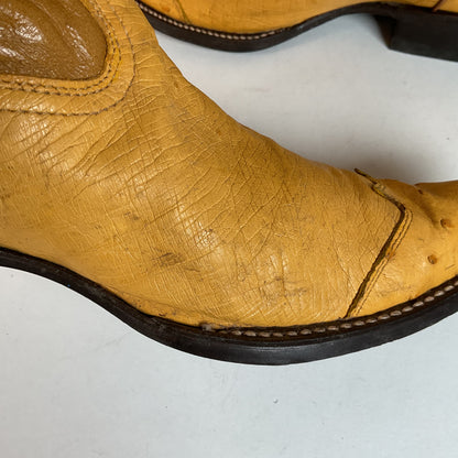 Cuadra Butterscotch Ostrich Quill Cowboy Boots US 10 Exotic