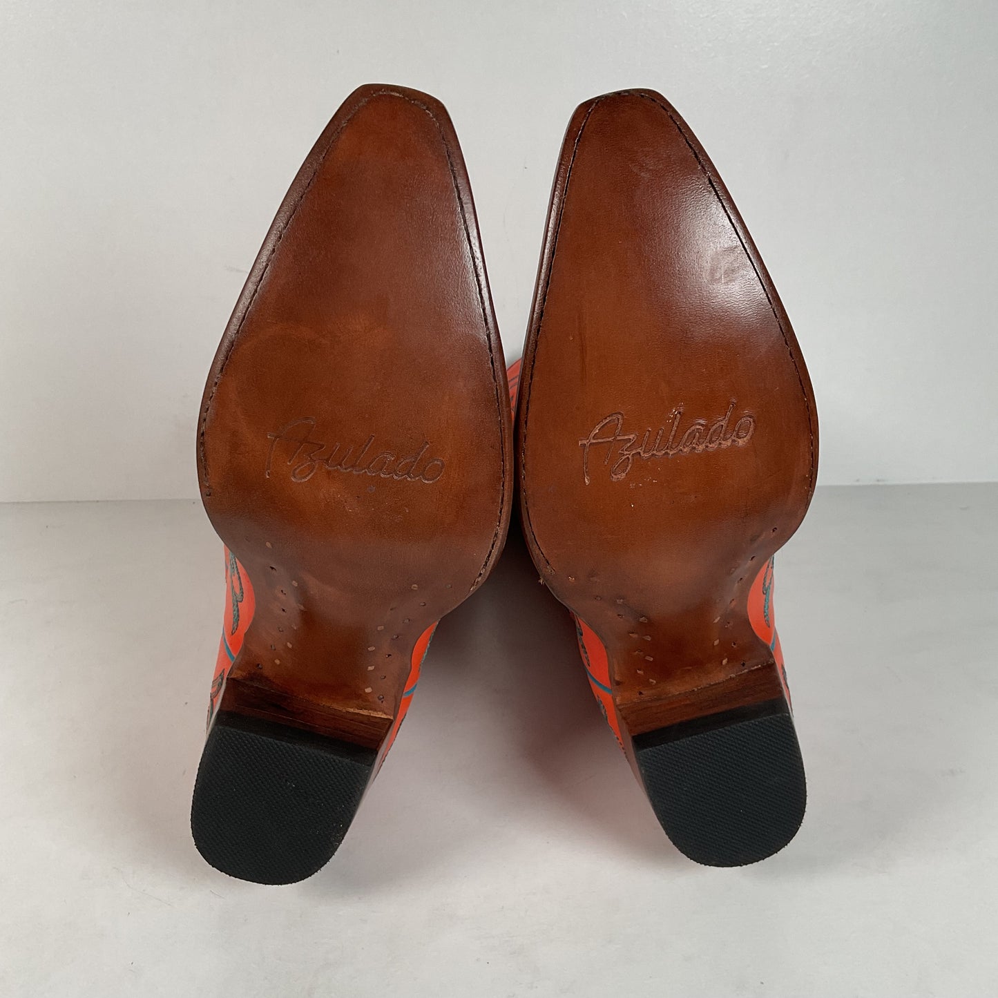 Allen’s Azulado Cowgirl Boots | Bright Orange | Women’s 7 B