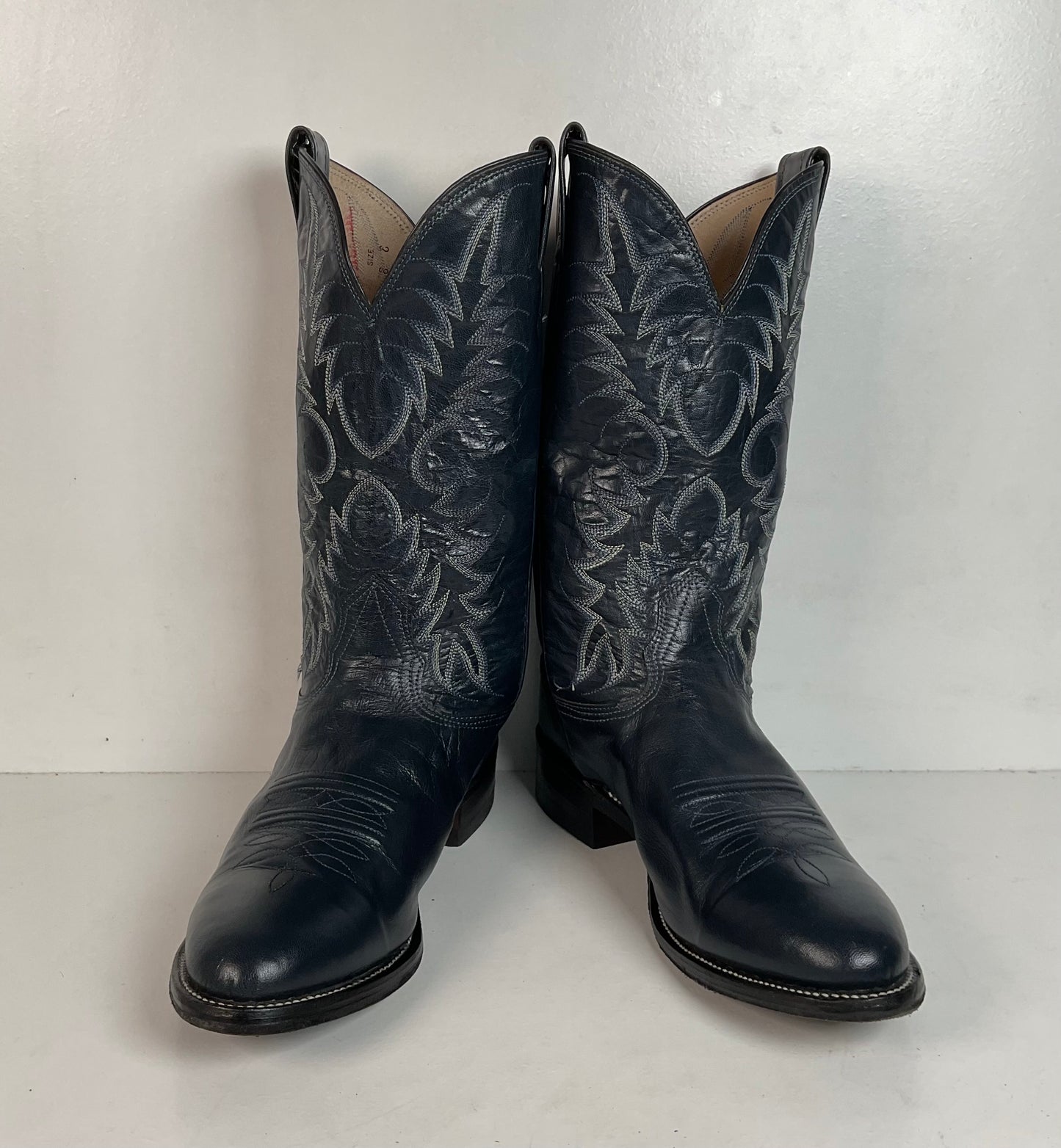 Vintage Nocona Navy Blue Cowgirl Boots Men’s 8 Wide | Women’s 9 USA Made