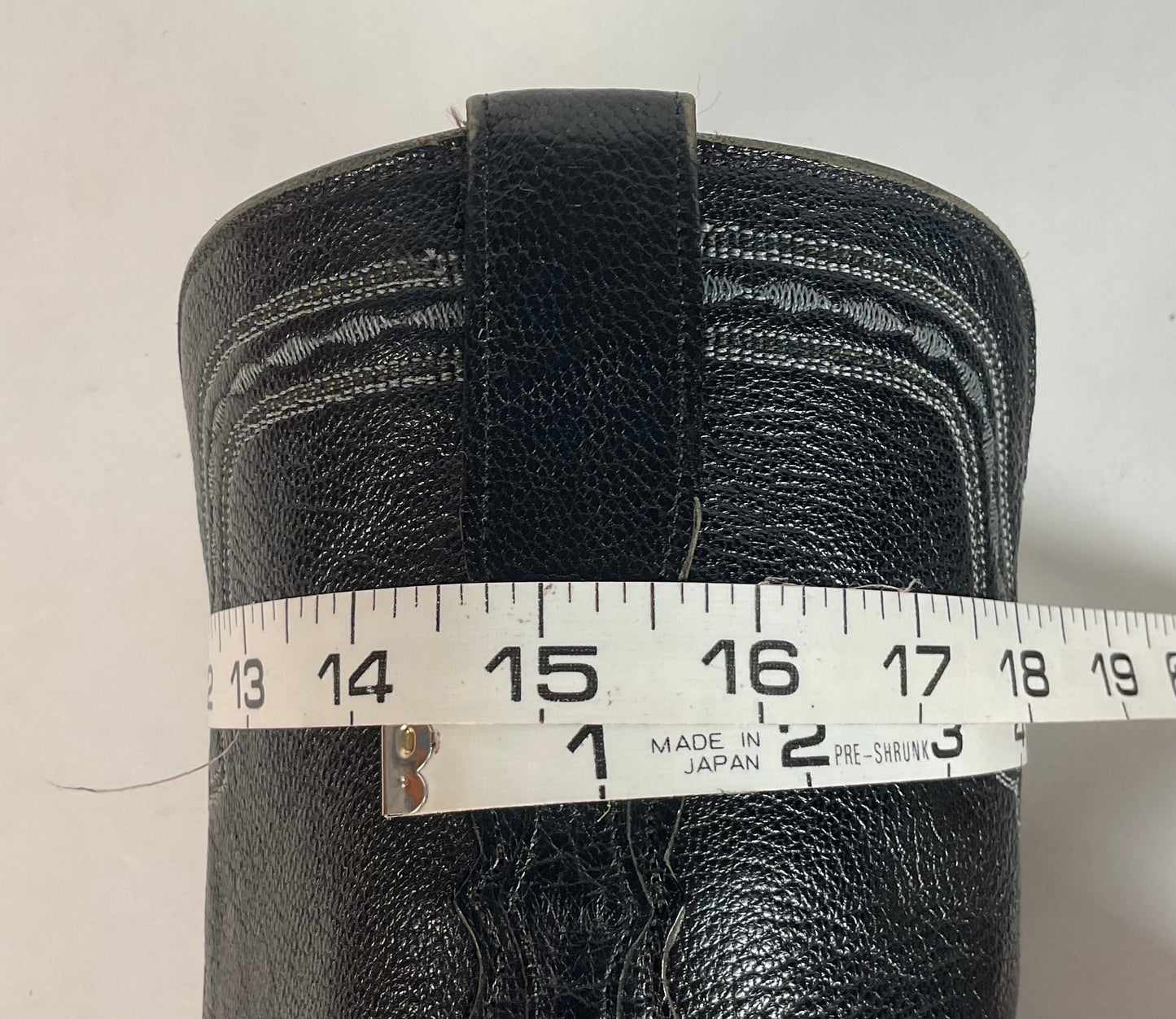 Recrafted Lucchese 2000 Black Ostrich Quill Roper Boots 9 D Exotic