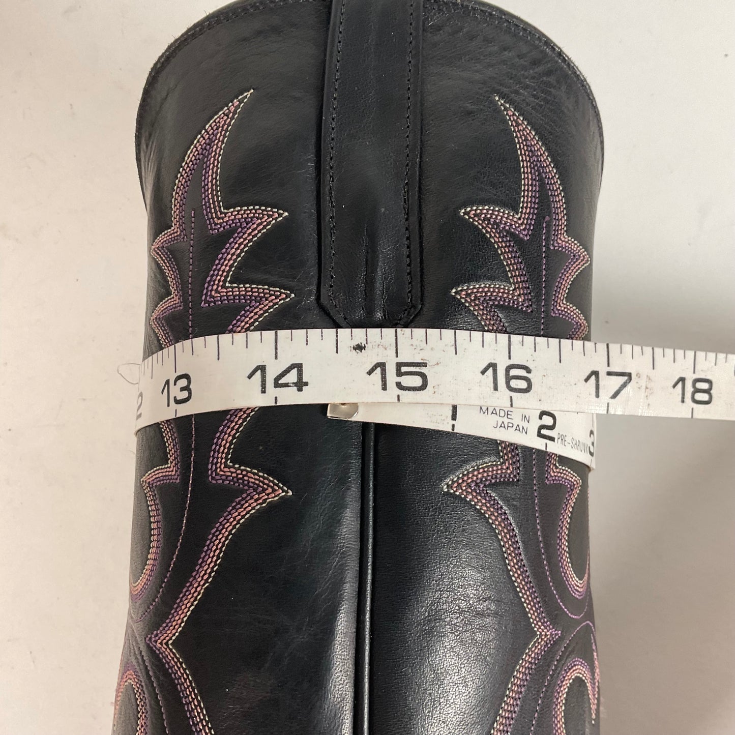 Rios of Mercedes Cowboy Boots Men’s 9.5 B (Narrow) Black Buffalo Calf